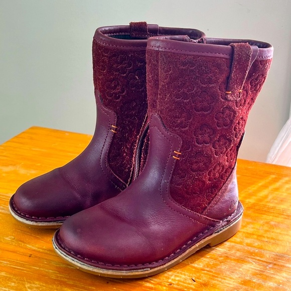 Clarks Comet Pop Leather Toddler Boots - Picture 3 of 12